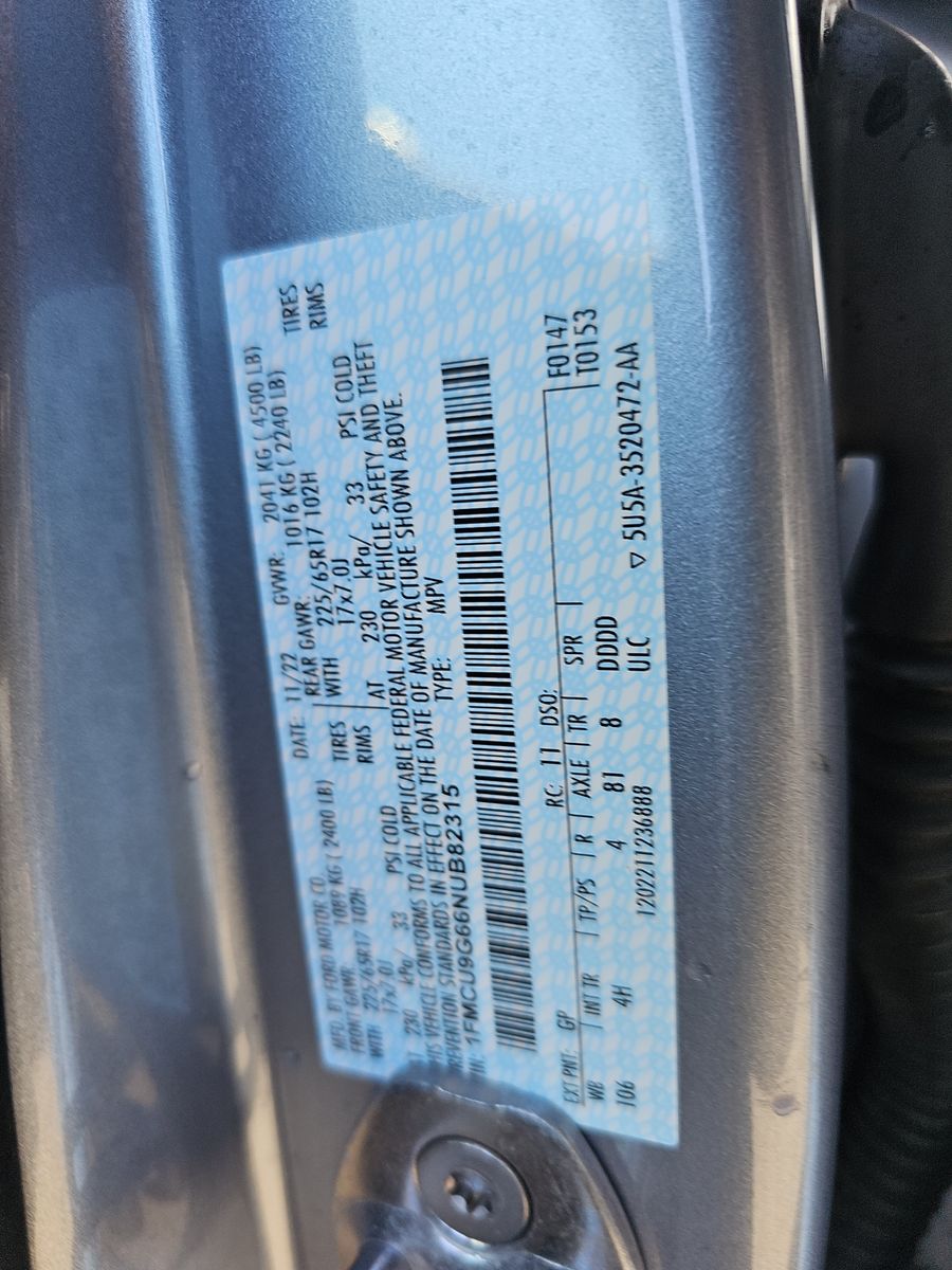 2022 Ford Escape SE AWD