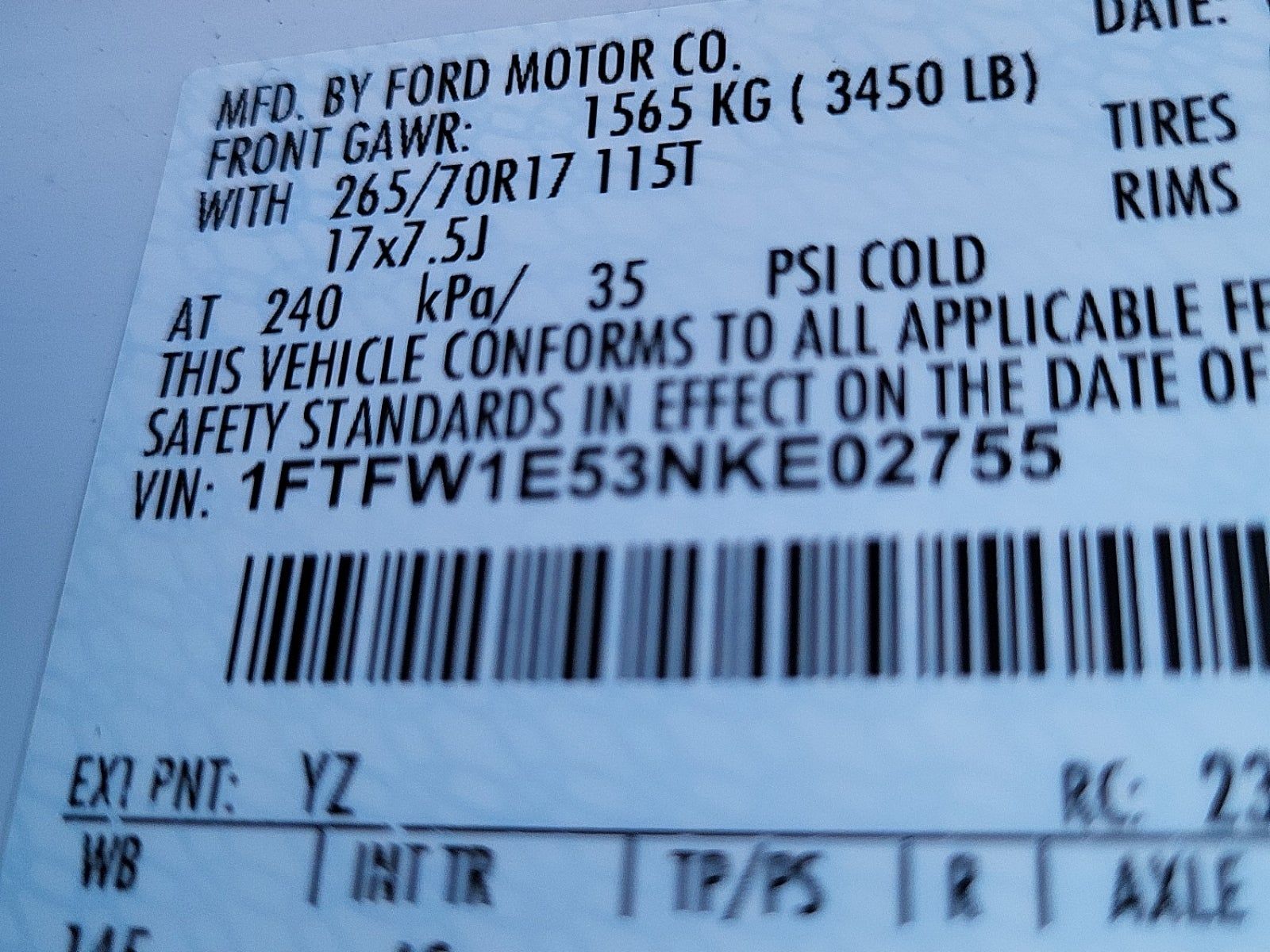 2022 Ford F-150 XL AWD