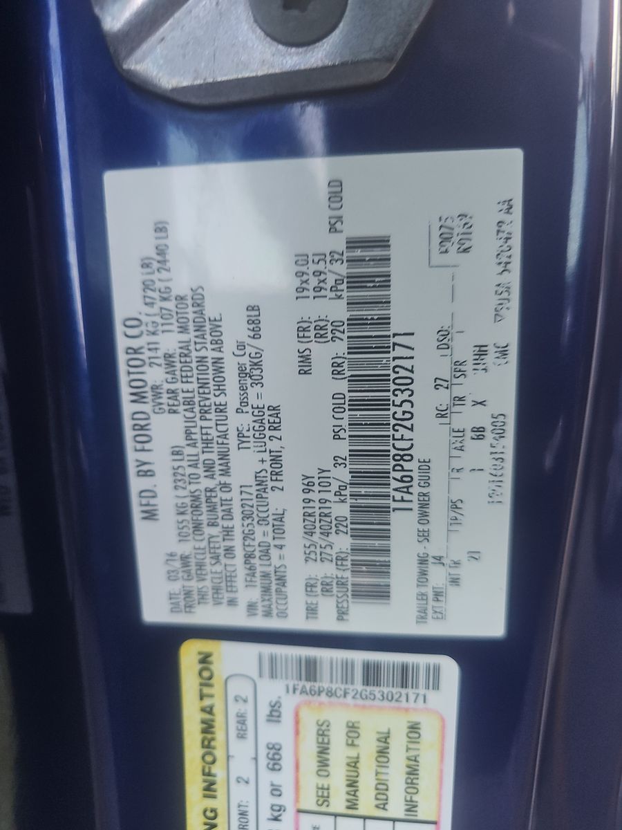 2016 Ford Mustang GT RWD