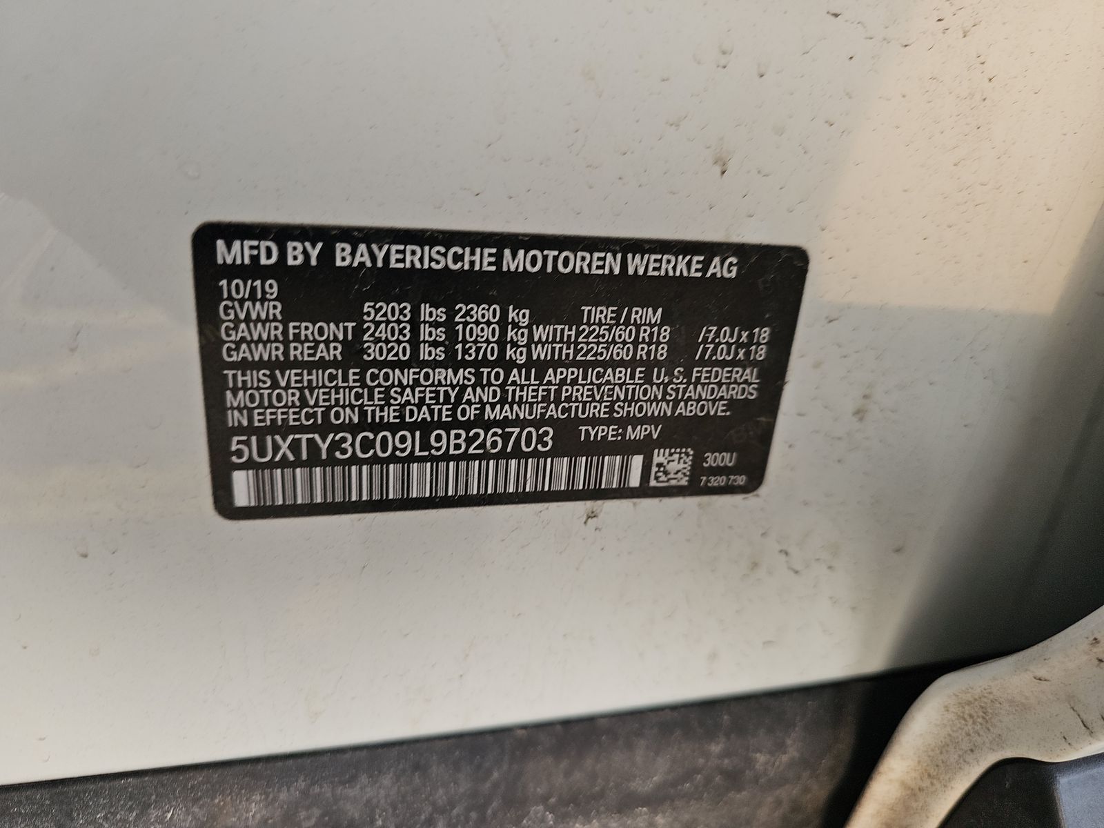 2020 BMW X3 sDrive30i RWD