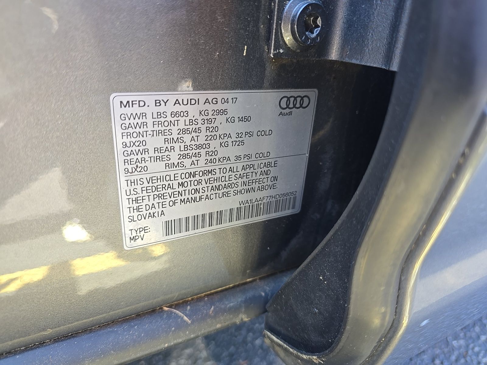 2017 Audi Q7 3.0T Premium Plus AWD