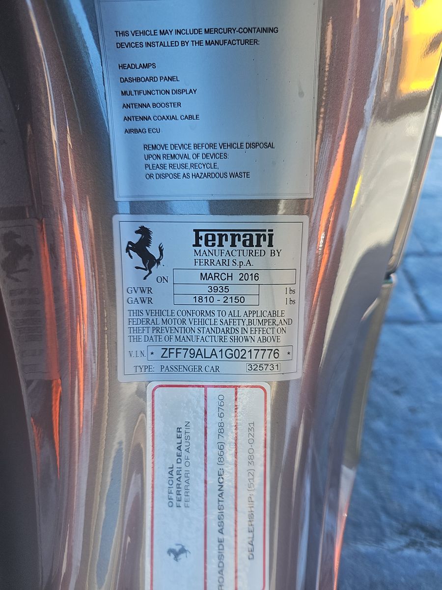 2016 Ferrari 488 GTB RWD