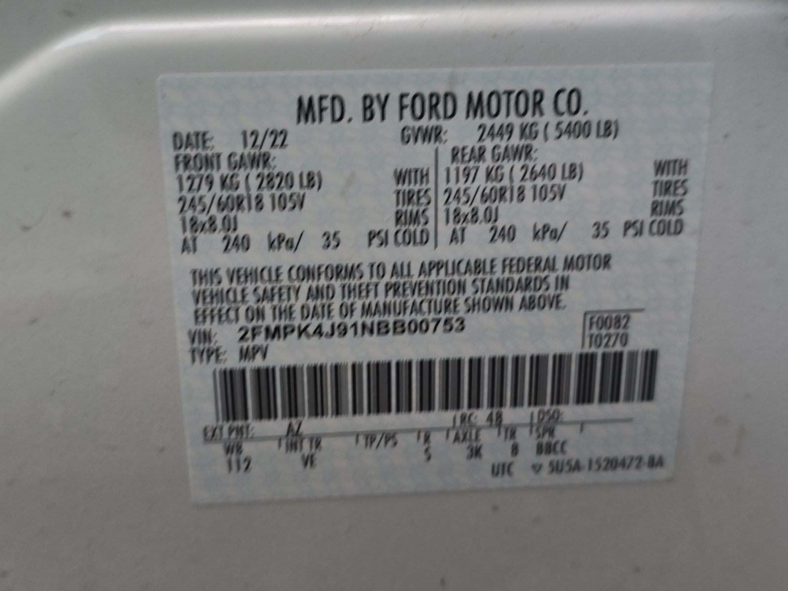 2022 Ford Edge SEL AWD