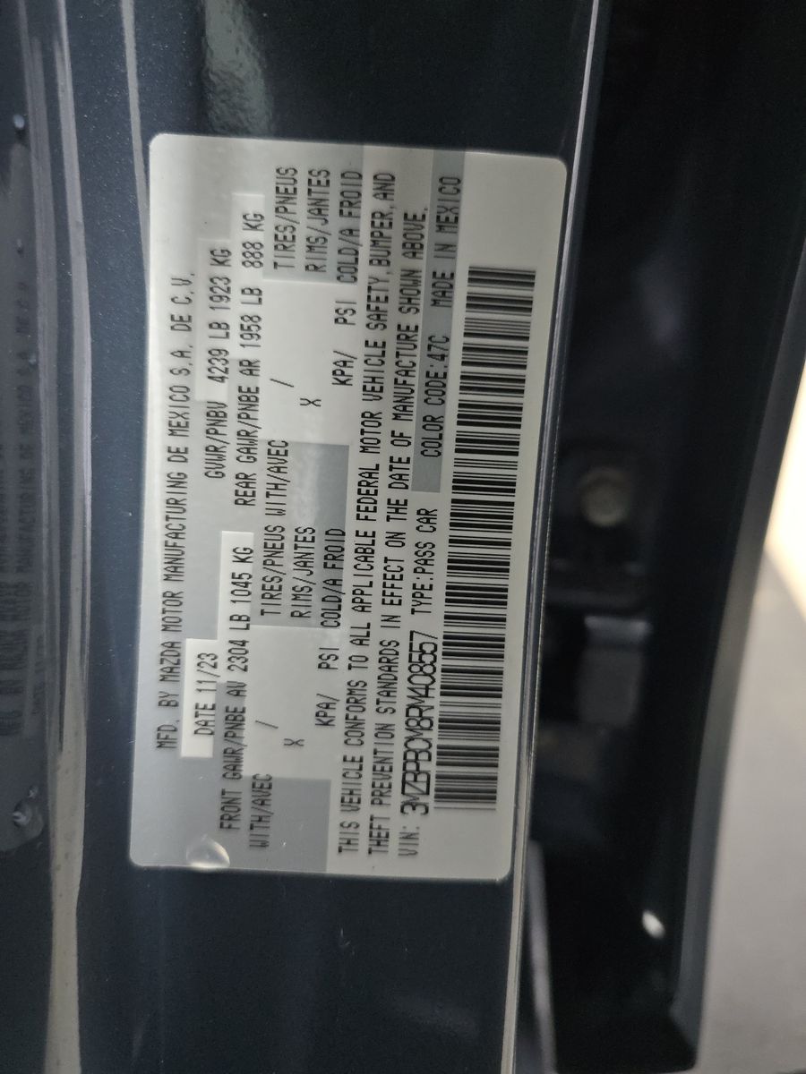 2024 MAZDA MAZDA3 2.5 S AWD