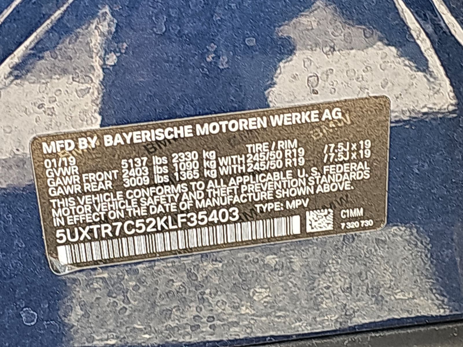 2019 BMW X3 sDrive30i RWD