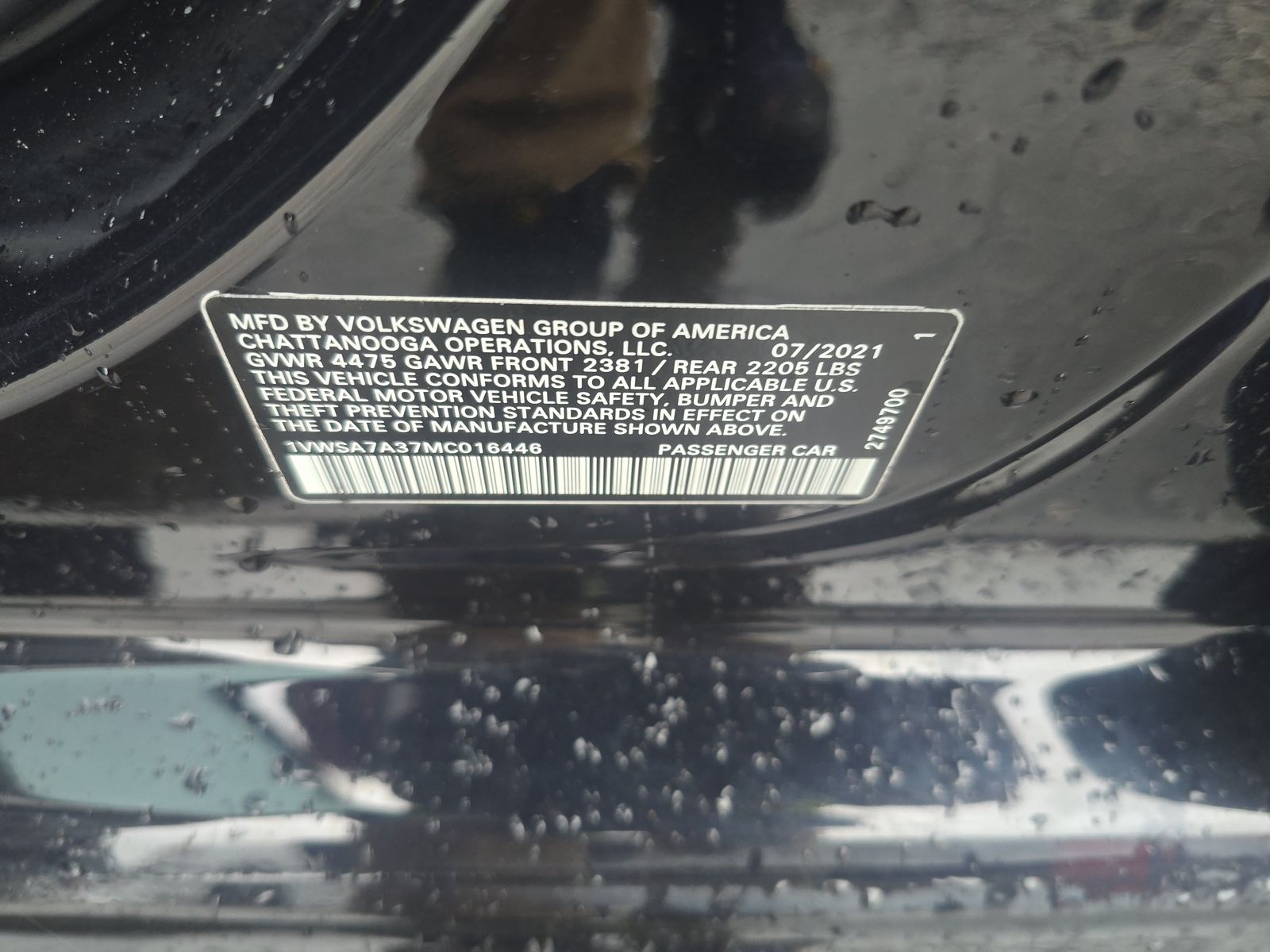 2021 Volkswagen Passat 2.0T SE FWD