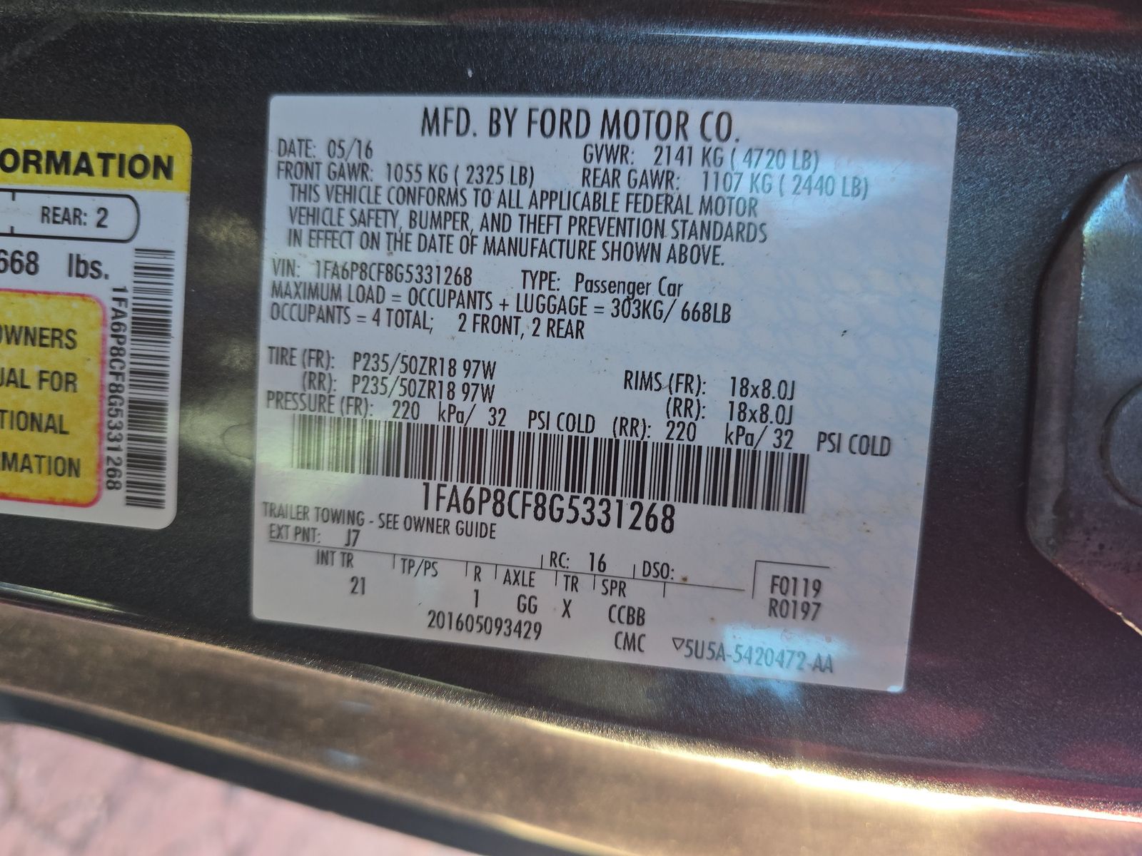 2016 Ford Mustang GT RWD