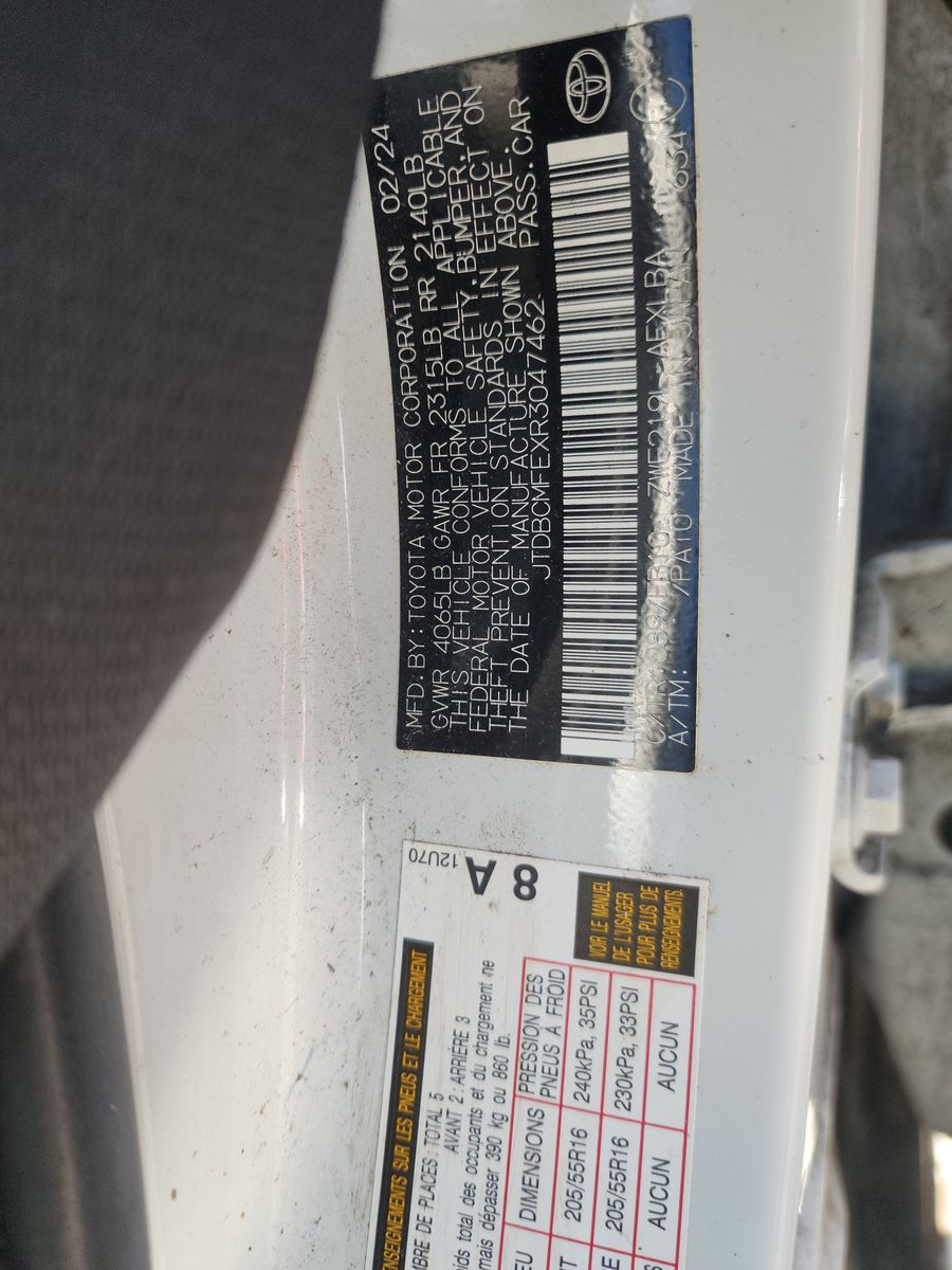 2024 Toyota Corolla Hybrid LE FWD