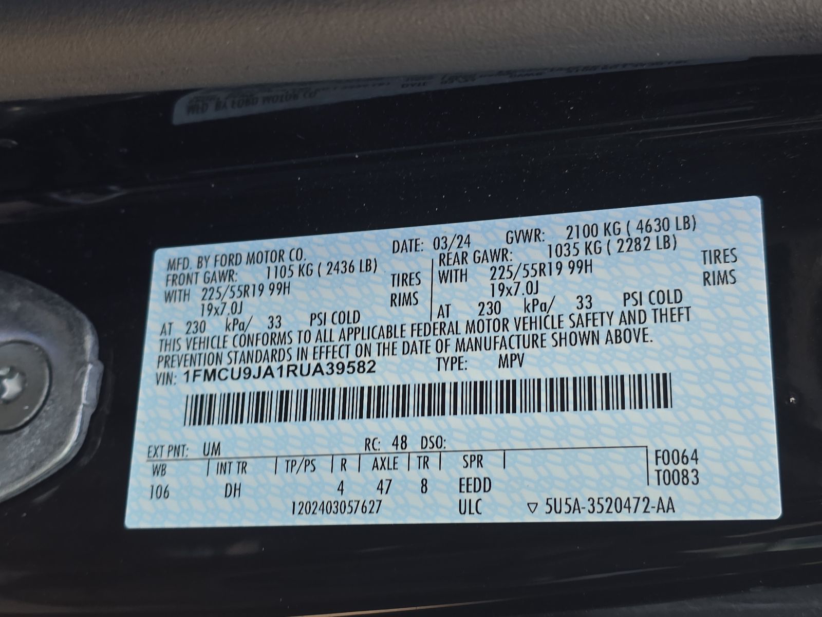 2024 Ford Escape Platinum AWD