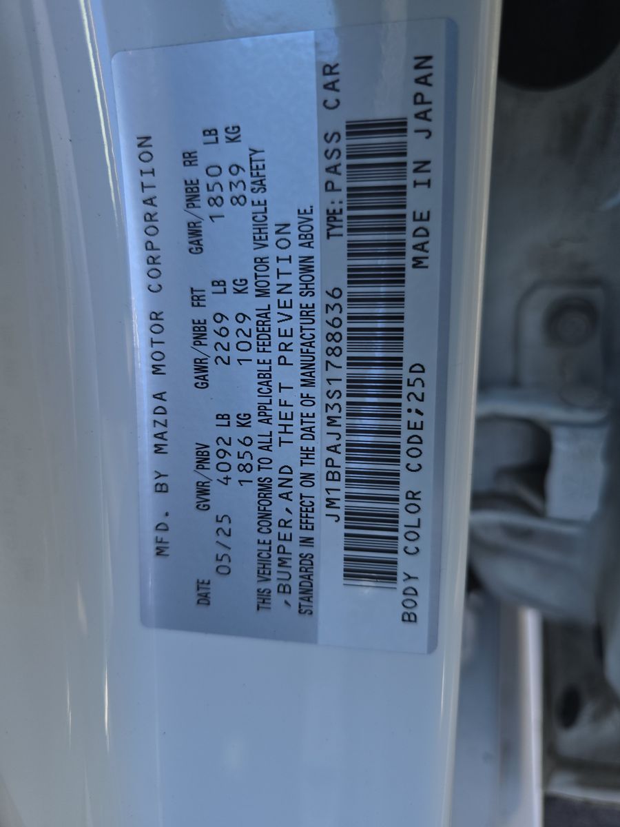 2025 MAZDA MAZDA3 2.5 S FWD