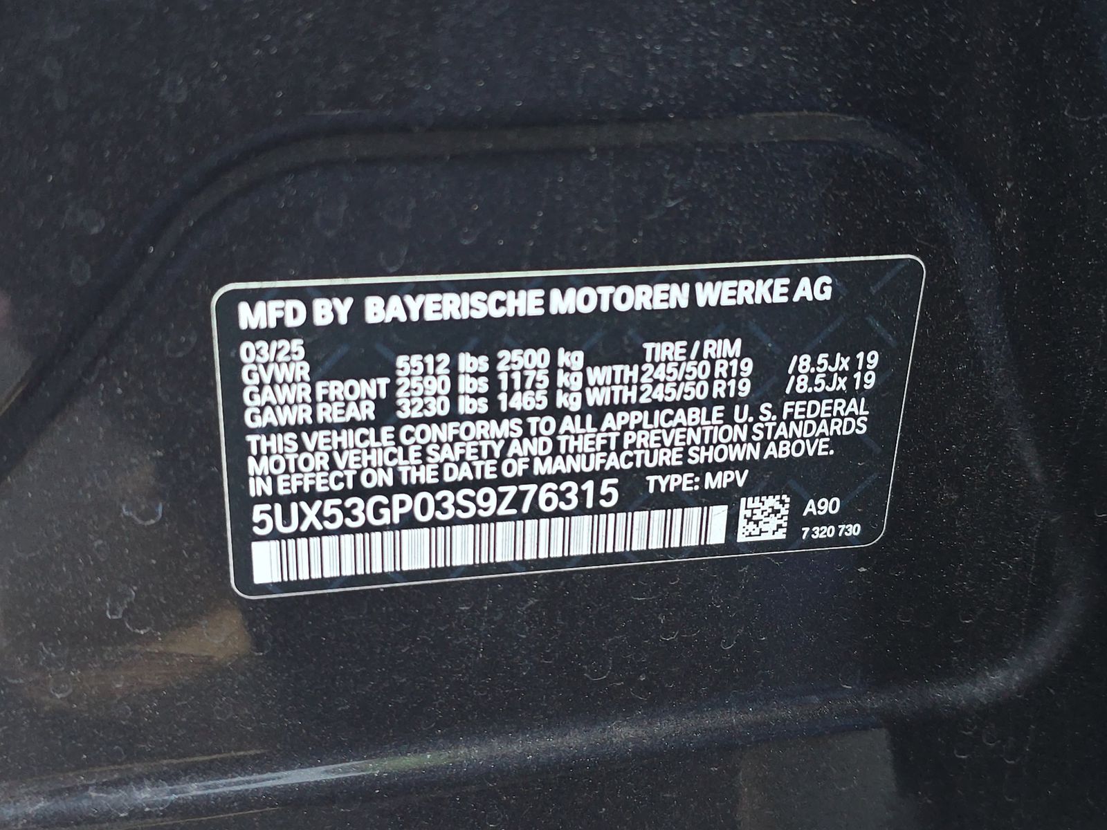 2025 BMW X3 xDrive30i AWD