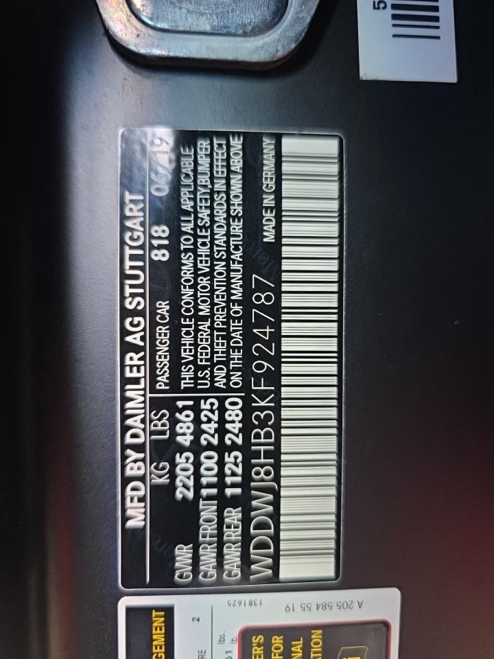 2019 Mercedes-Benz C-Class AMG C 63 S RWD