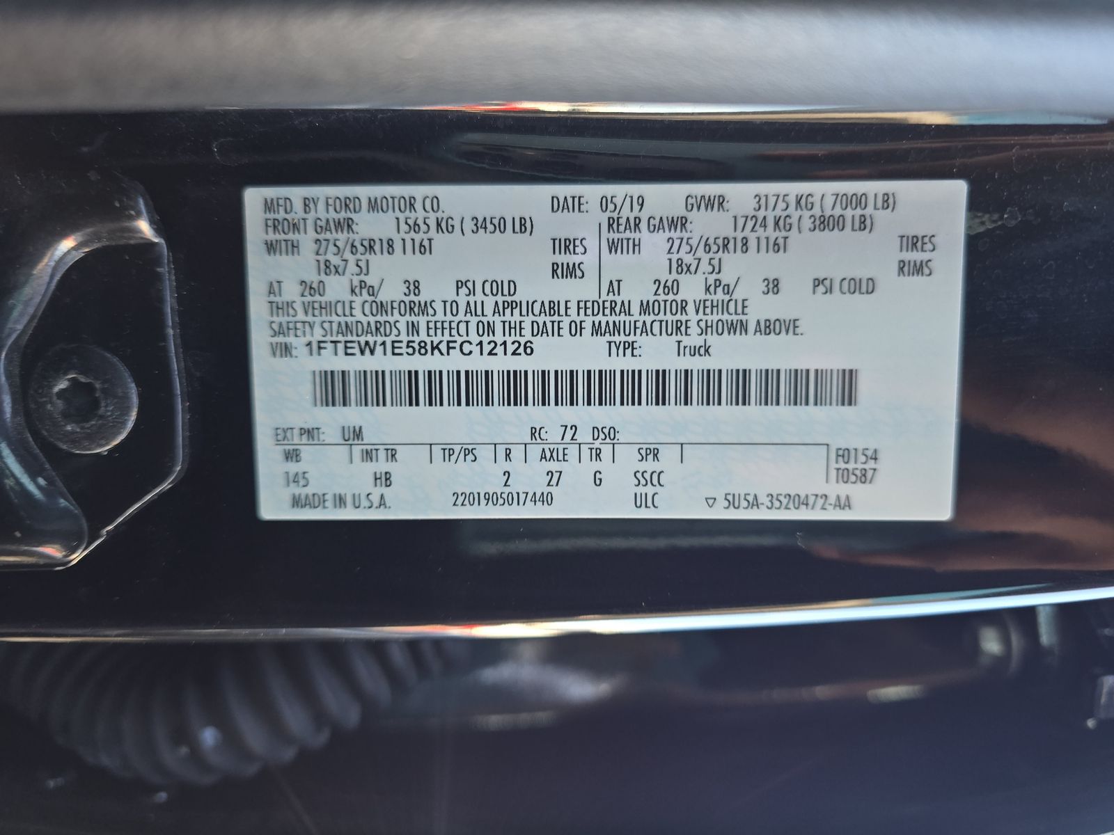 2019 Ford F-150 Lariat AWD