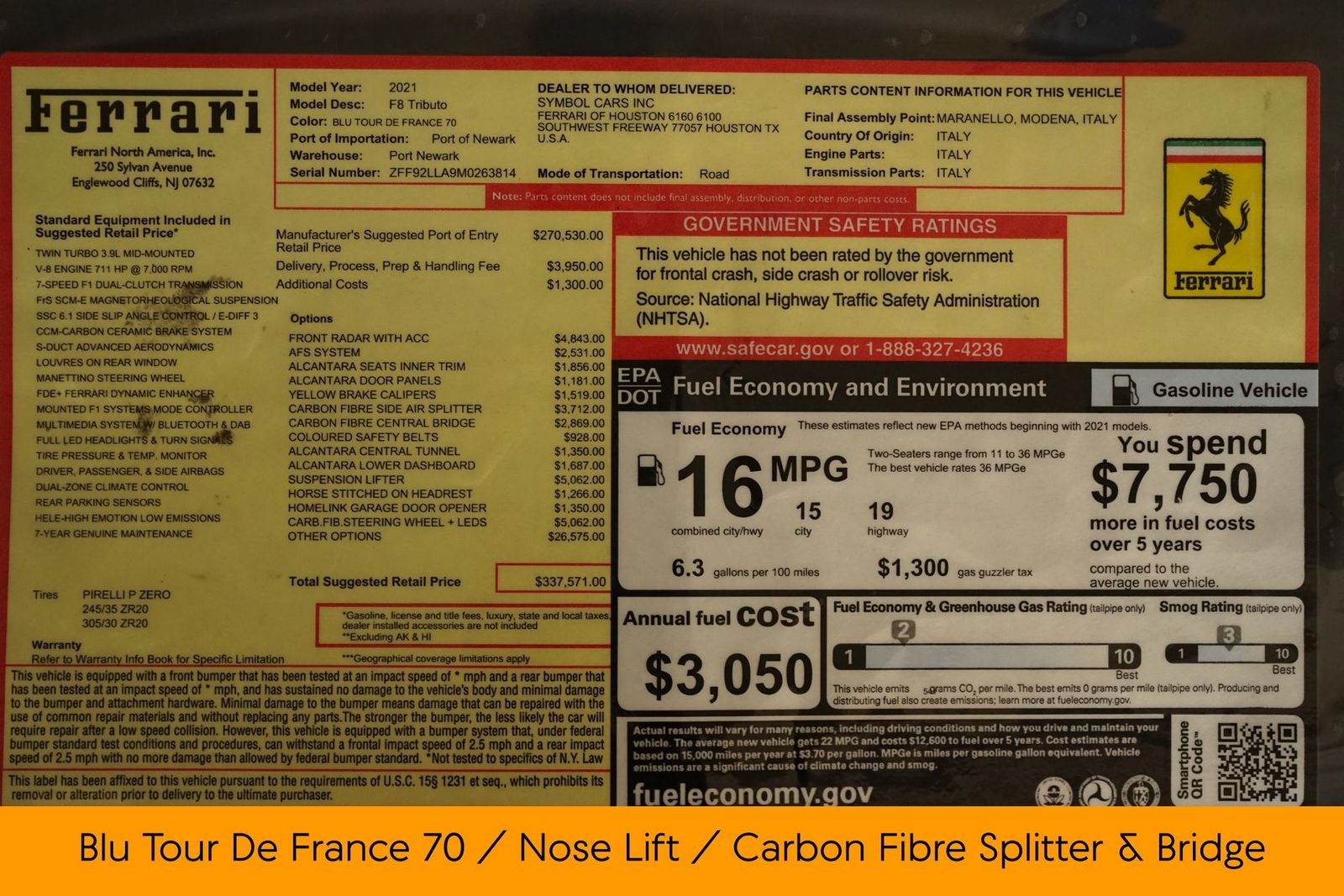 2021 Ferrari F8 Tributo RWD