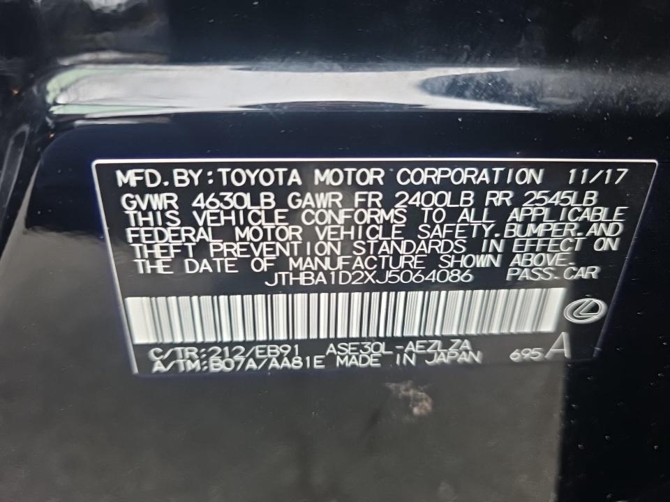 2018 Lexus IS IS 300 RWD