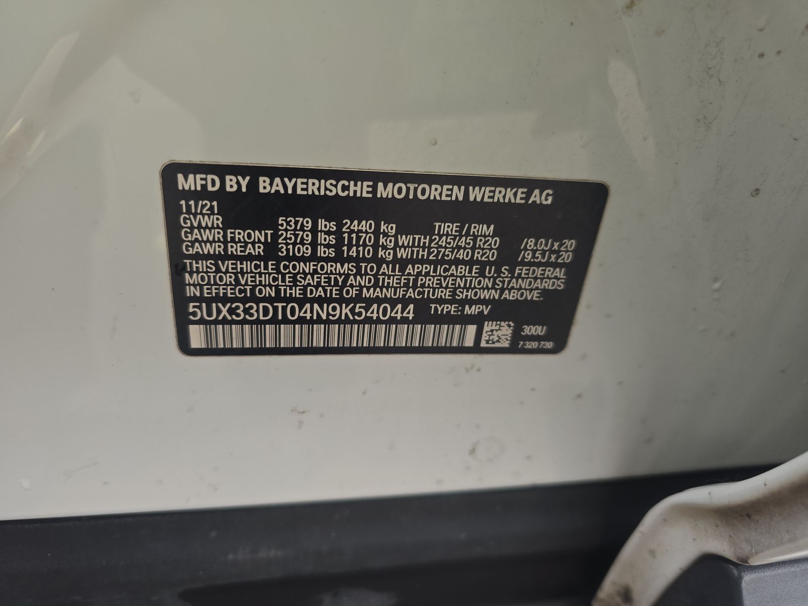 2022 BMW X4 xDrive30i AWD