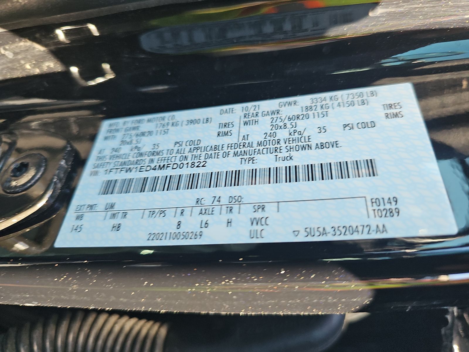 2021 Ford F-150 Hybrid Lariat AWD