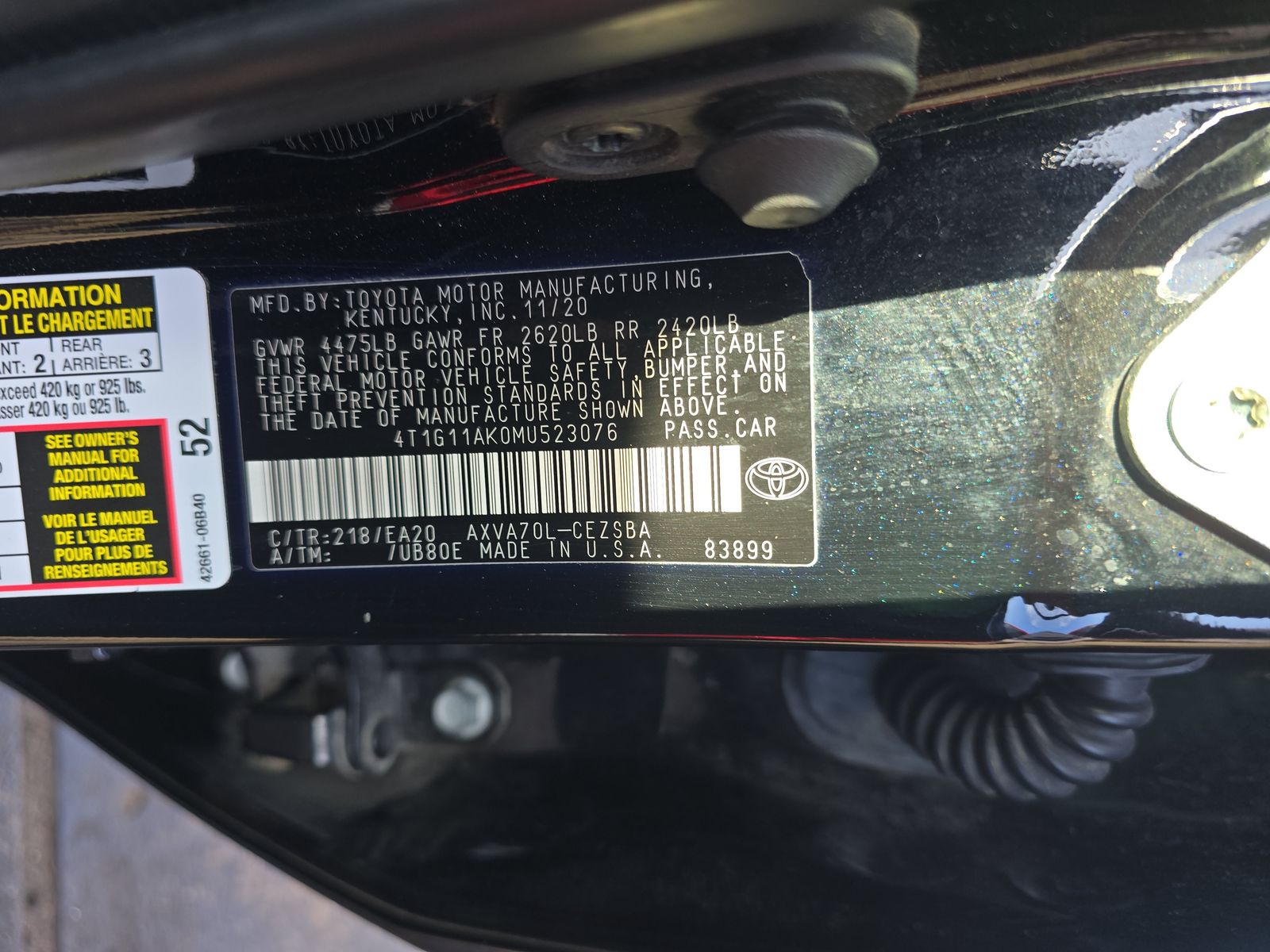 2021 Toyota Camry SE FWD