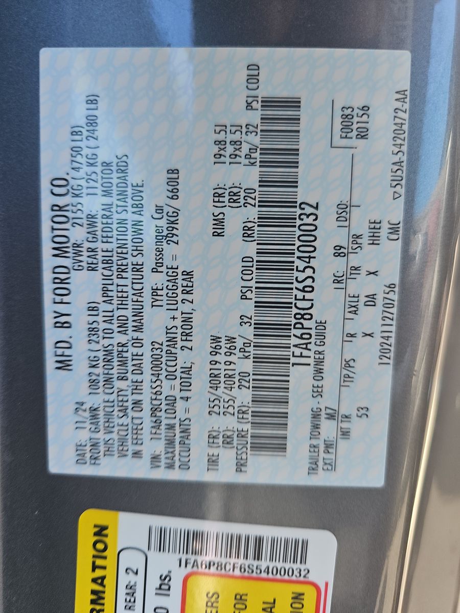 2025 Ford Mustang GT Premium RWD