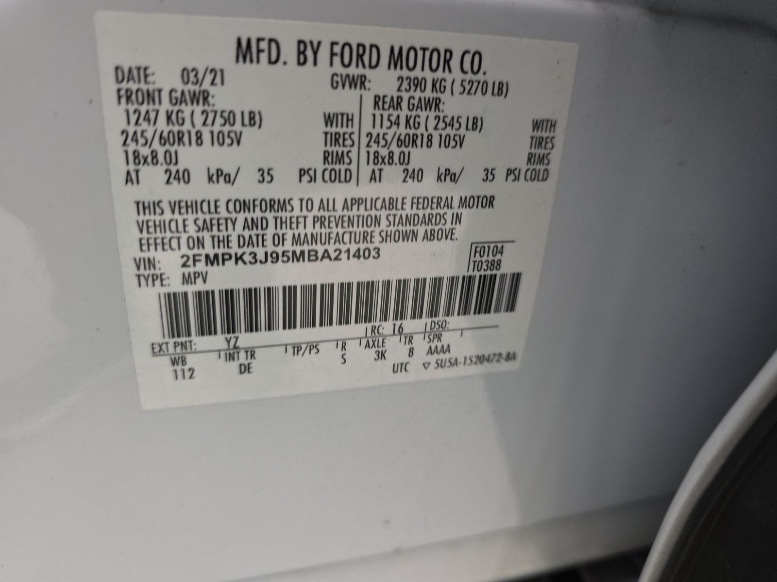 2021 Ford Edge SEL FWD