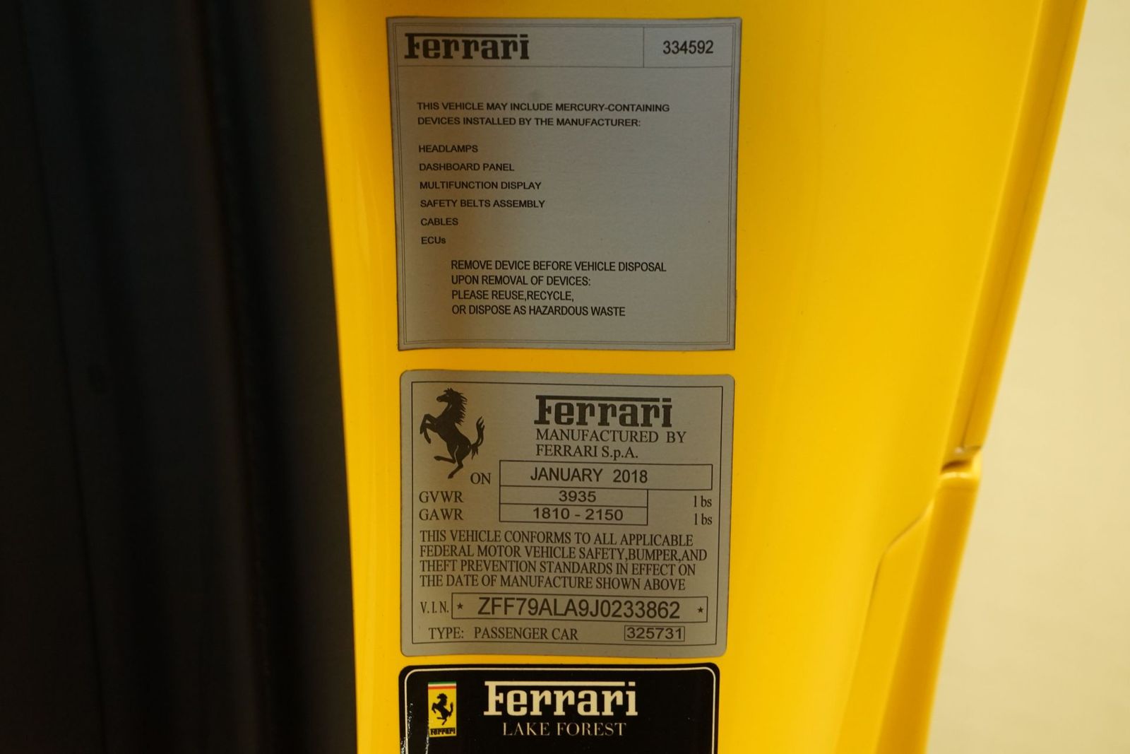 2018 Ferrari 488 GTB RWD