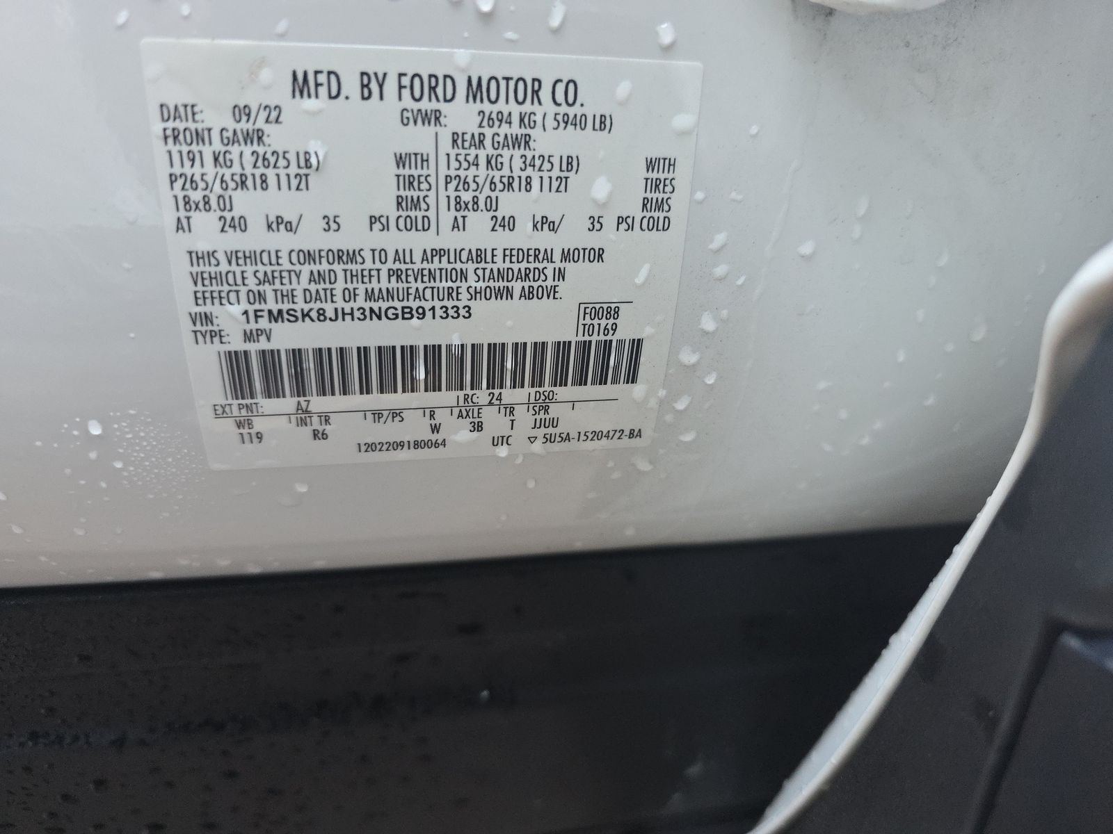 2022 Ford Explorer Timberline AWD