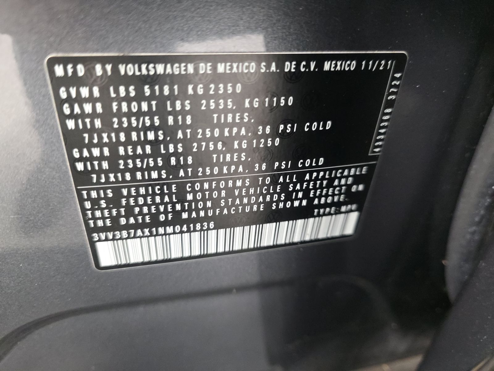 2022 Volkswagen Tiguan 2.0T SE FWD