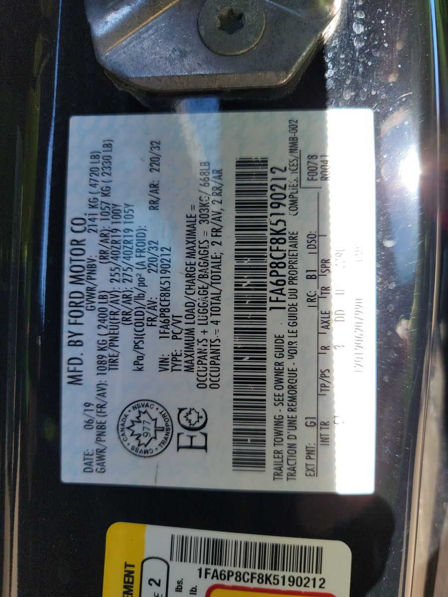 2019 Ford Mustang GT Premium RWD