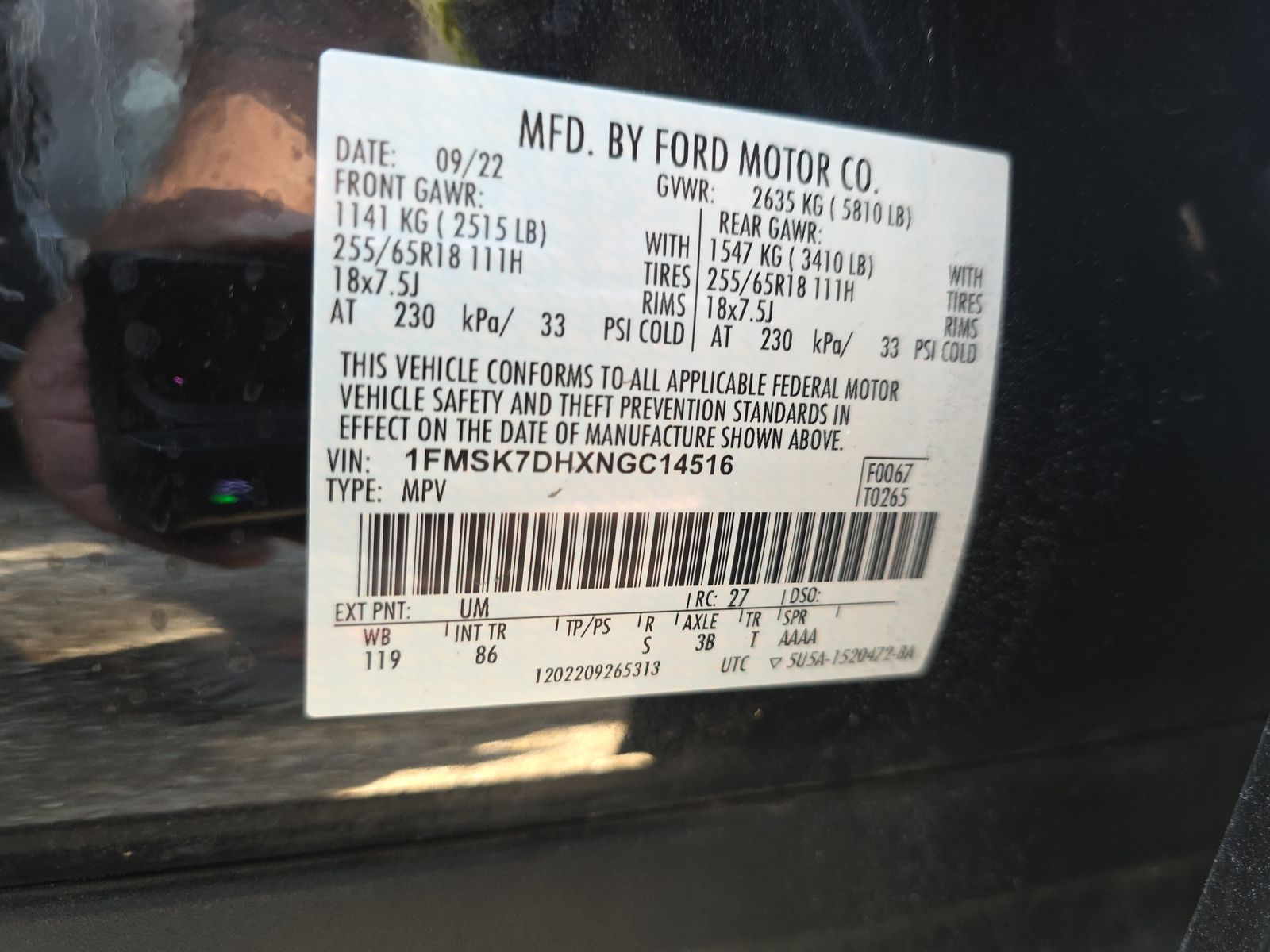 2022 Ford Explorer XLT RWD