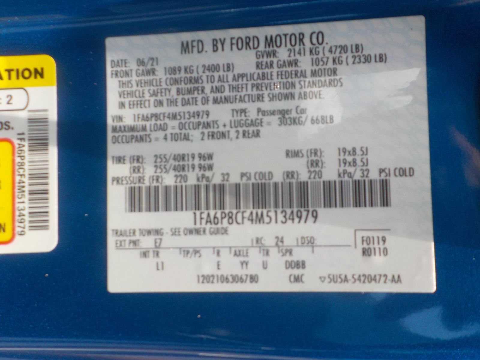 2021 Ford Mustang GT Premium RWD