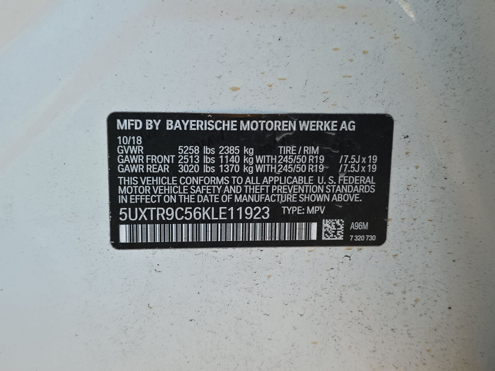 2019 BMW X3 xDrive30i AWD