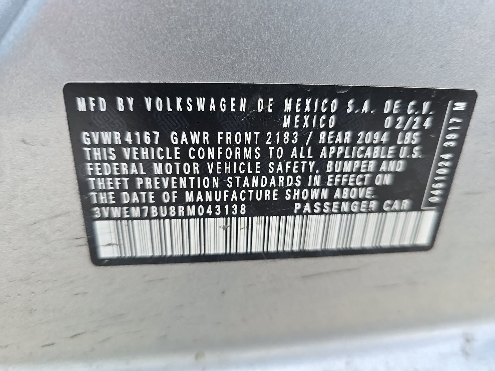 2024 Volkswagen Jetta 1.5T SE FWD