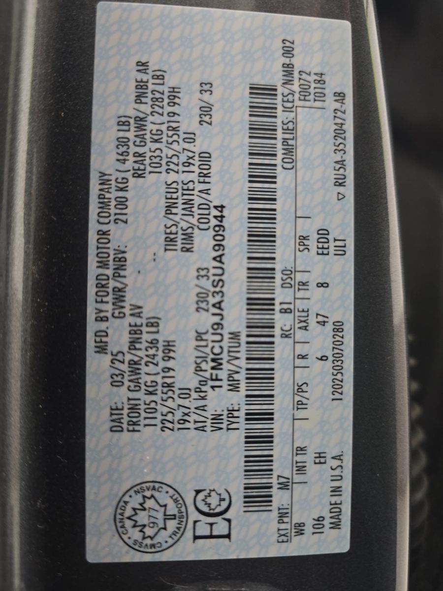 2025 Ford Escape Platinum AWD