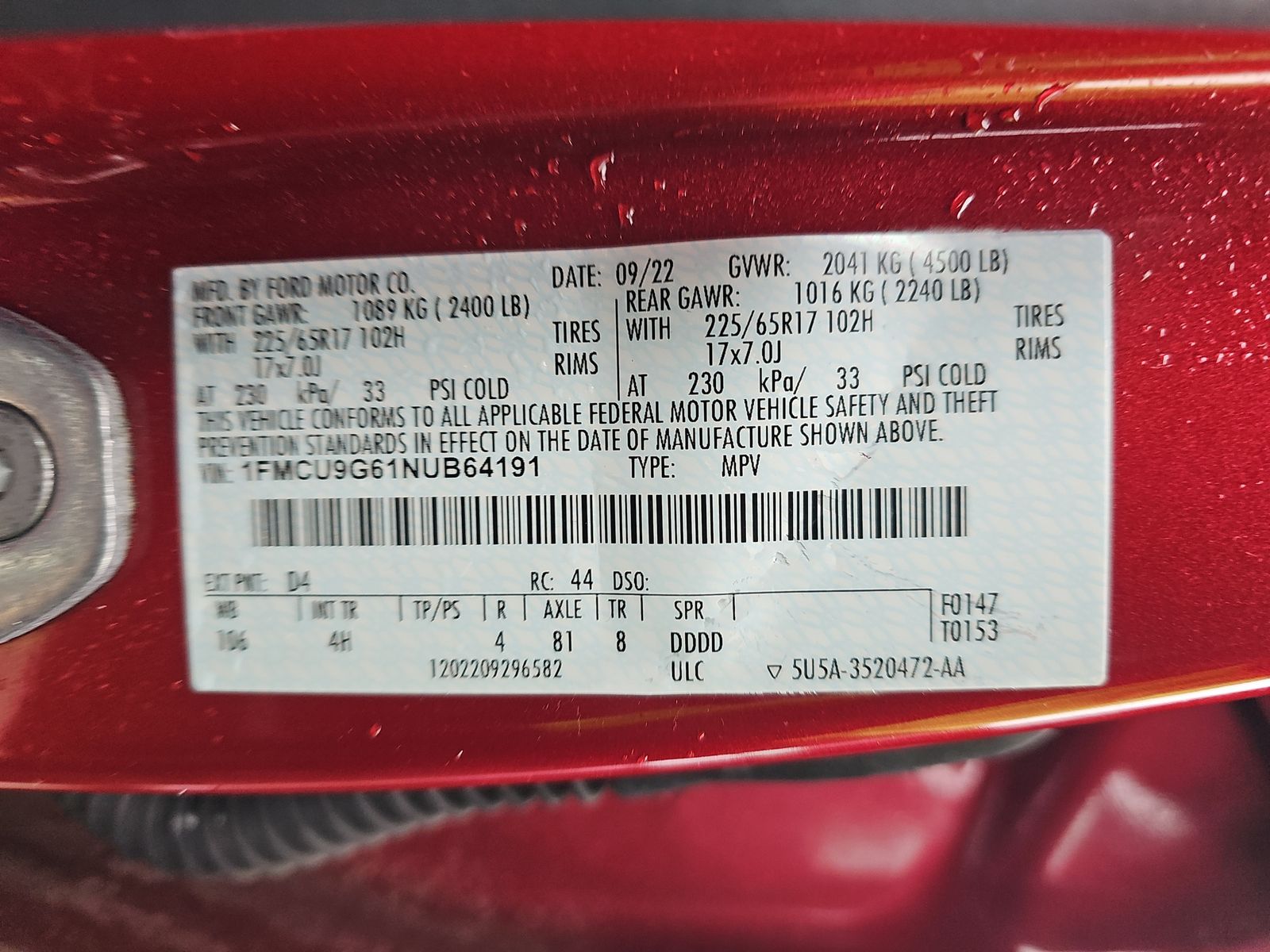 2022 Ford Escape SE AWD