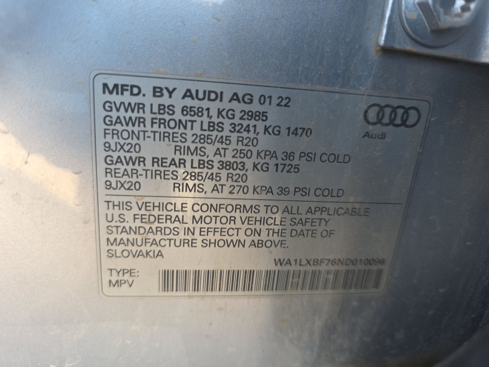 2022 Audi Q7 Premium Plus AWD