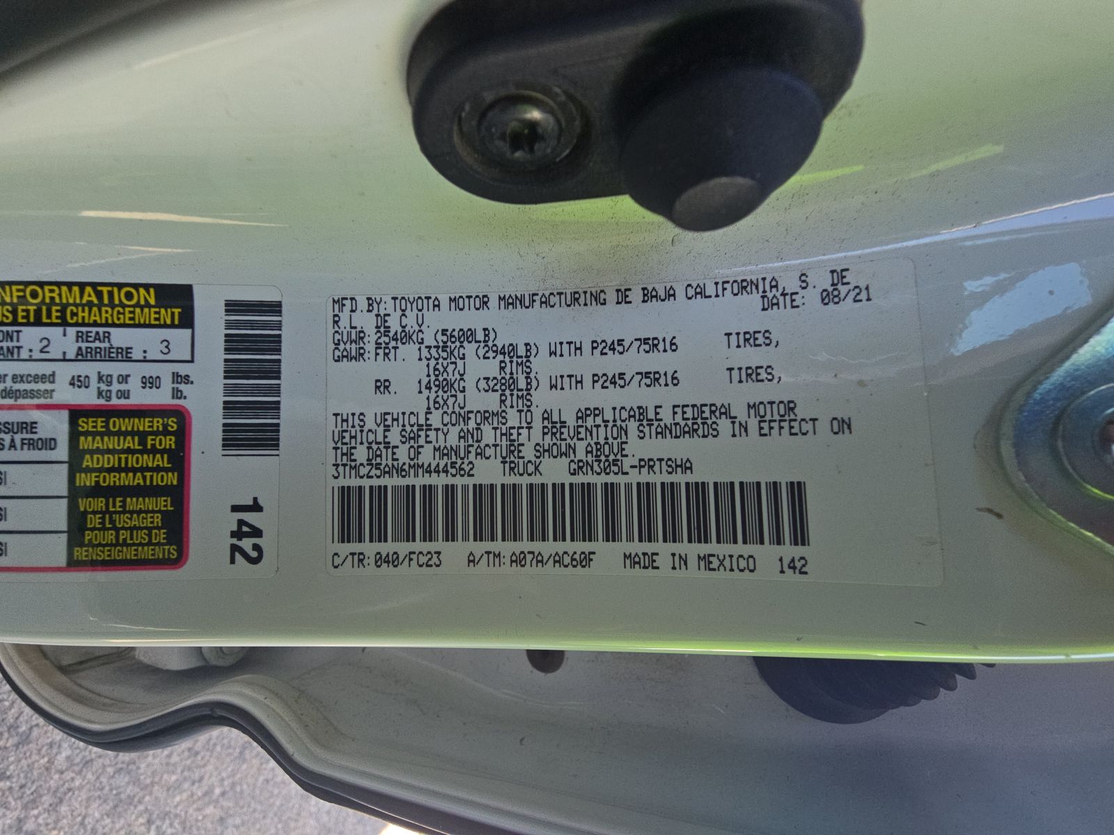 2021 Toyota Tacoma SR5 AWD