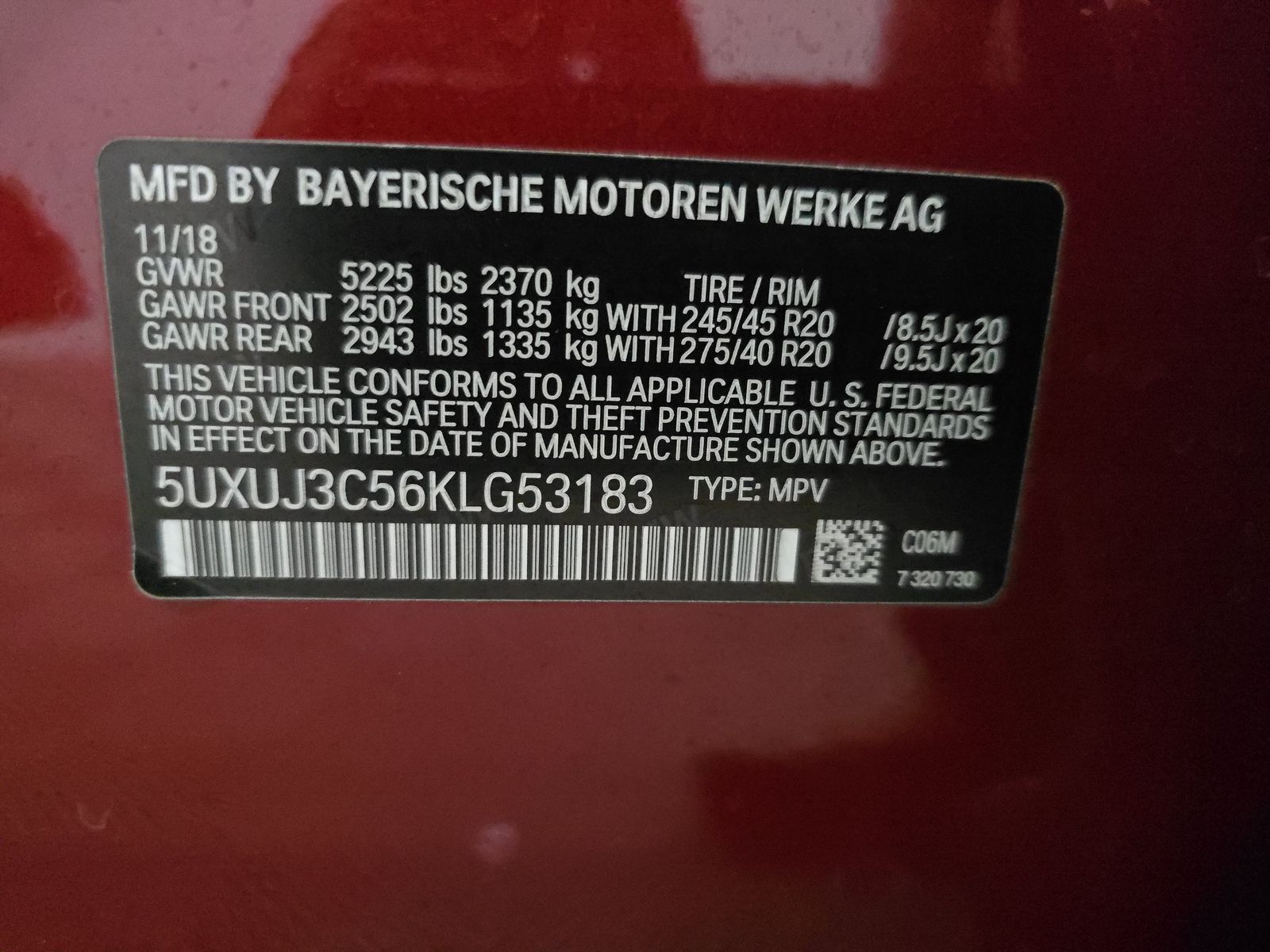 2019 BMW X4 xDrive30i AWD