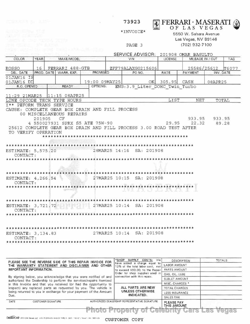 2016 Ferrari 488 GTB RWD
