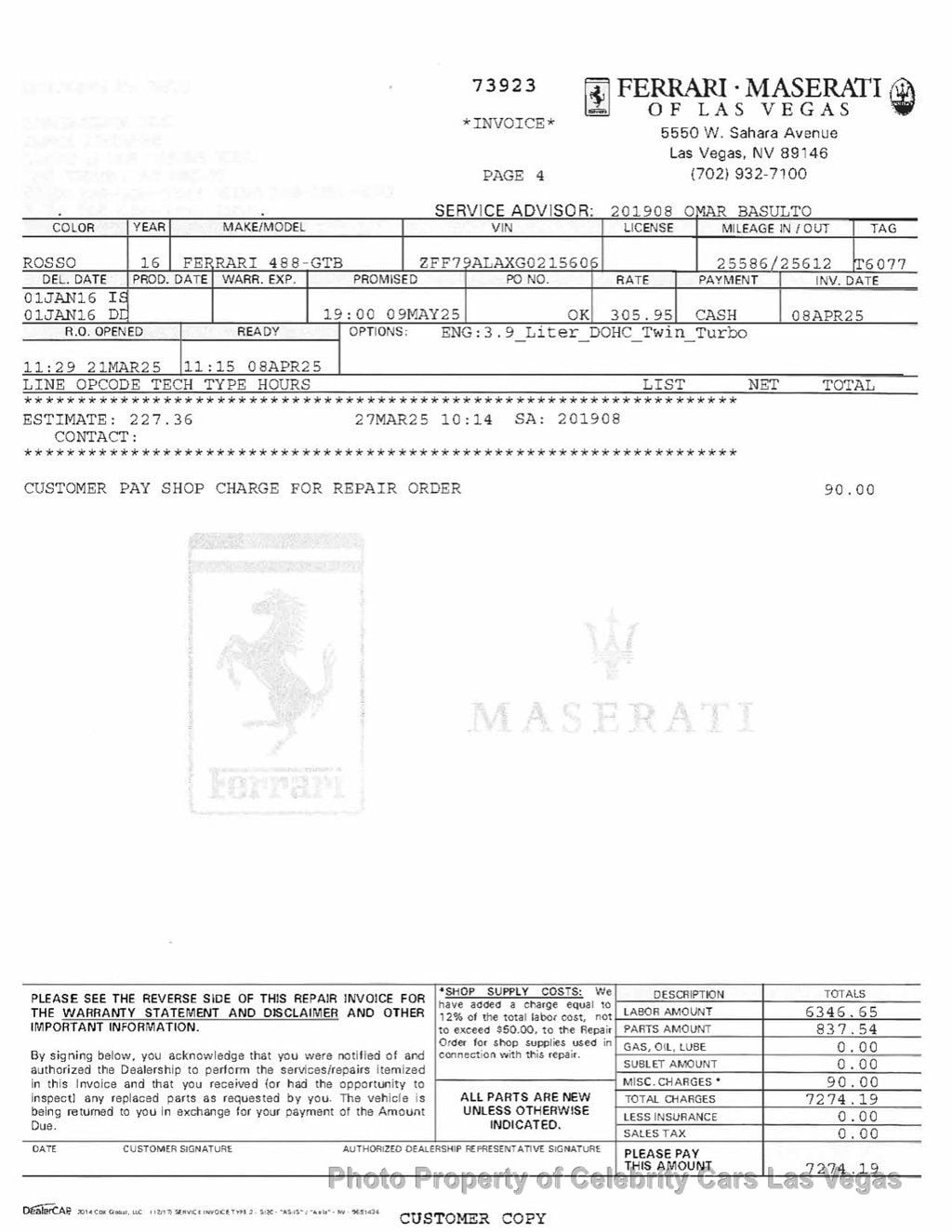 2016 Ferrari 488 GTB RWD