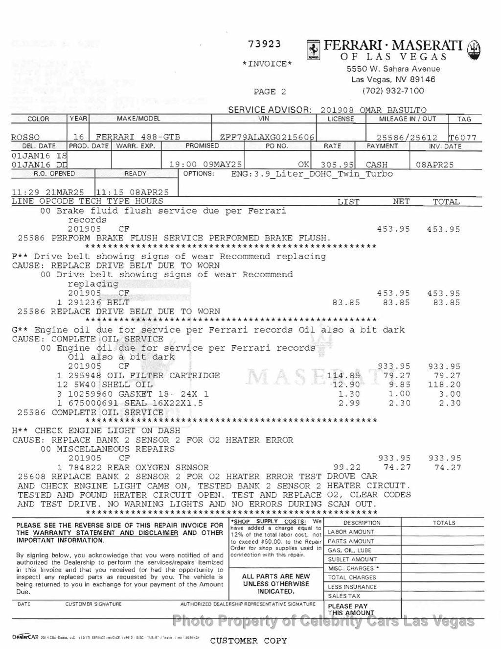 2016 Ferrari 488 GTB RWD