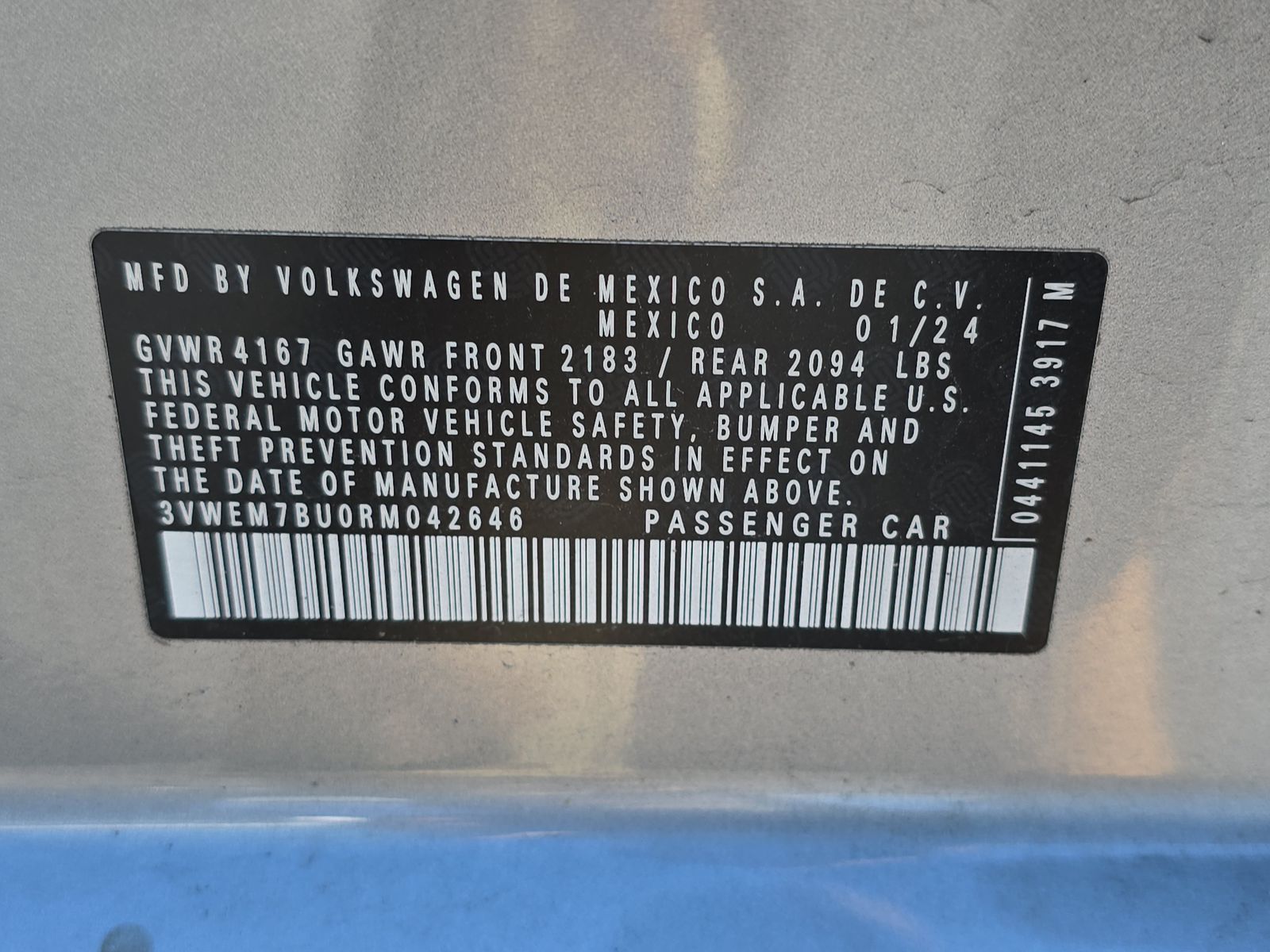 2024 Volkswagen Jetta 1.5T SE FWD