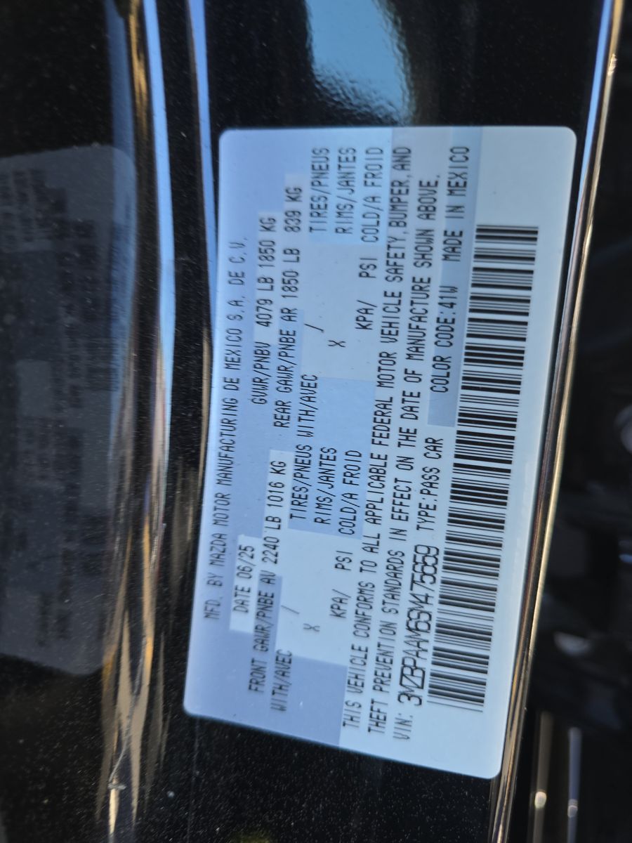 2025 MAZDA MAZDA3 2.5 S FWD