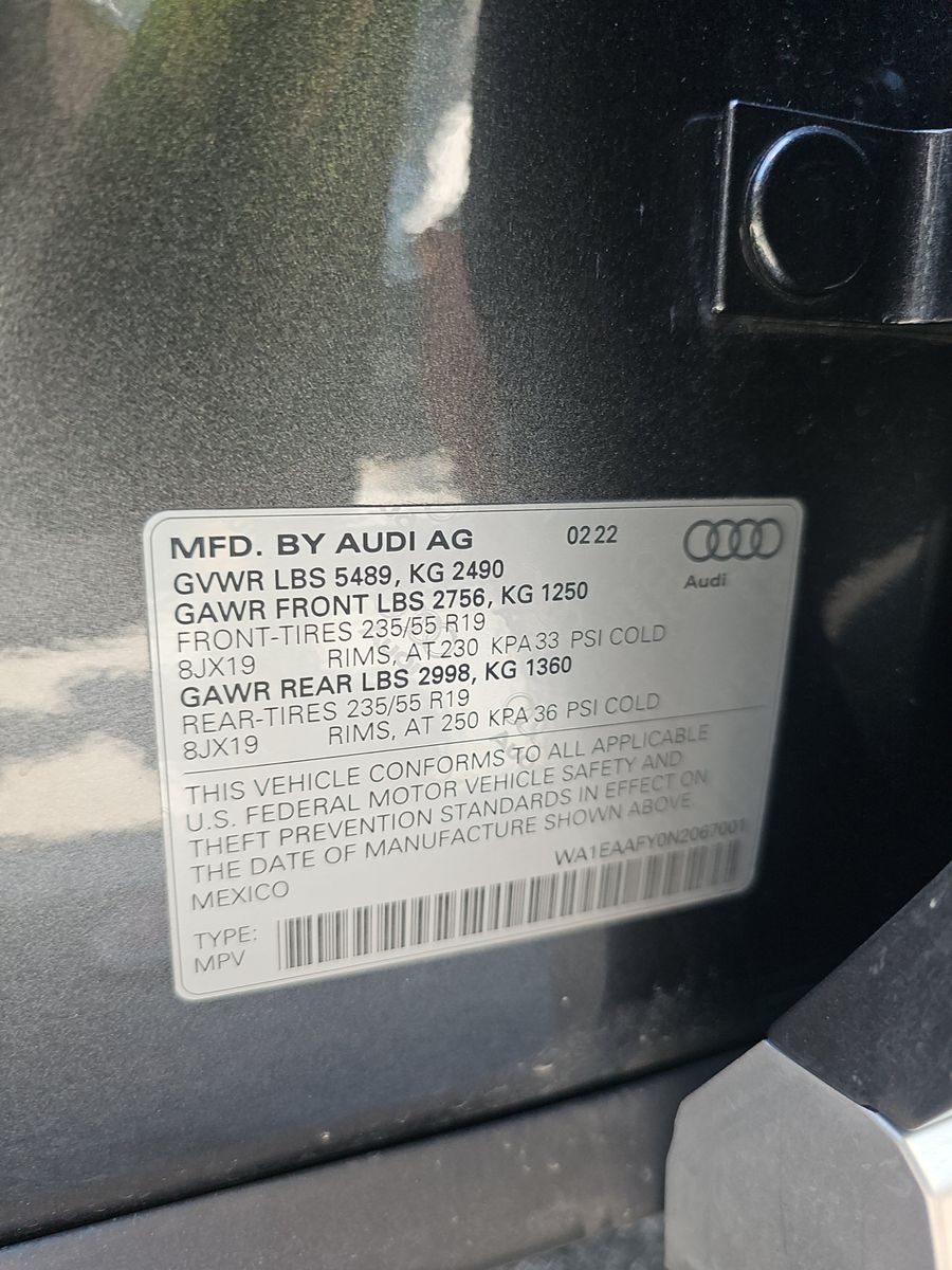 2022 Audi Q5 S line Premium Plus AWD