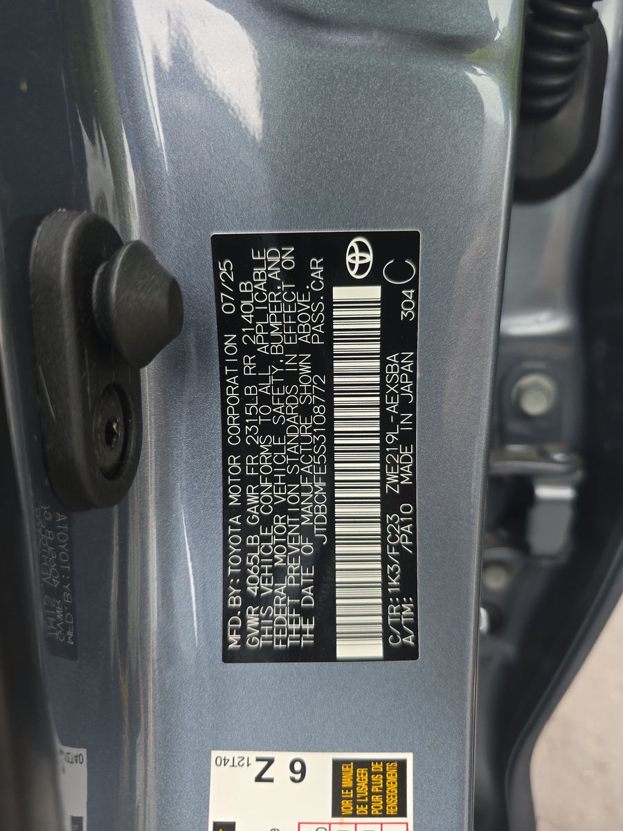 2025 Toyota Corolla Hybrid SE FWD