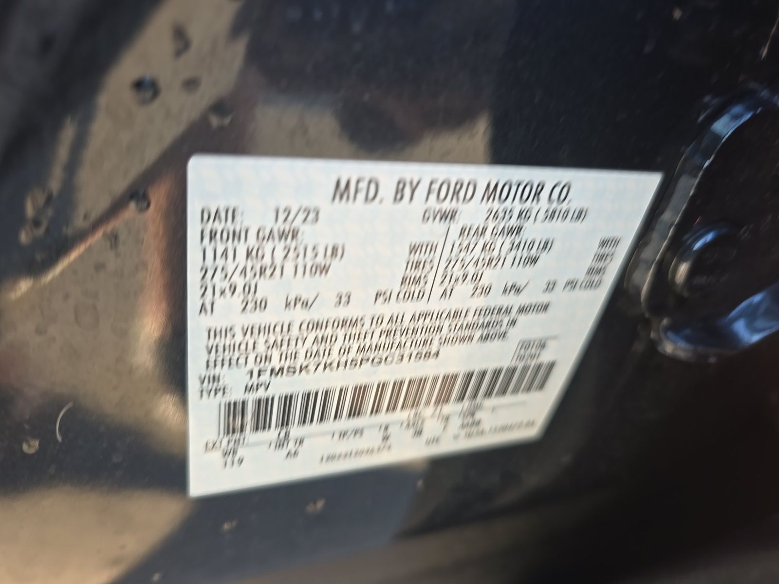 2023 Ford Explorer ST-Line RWD