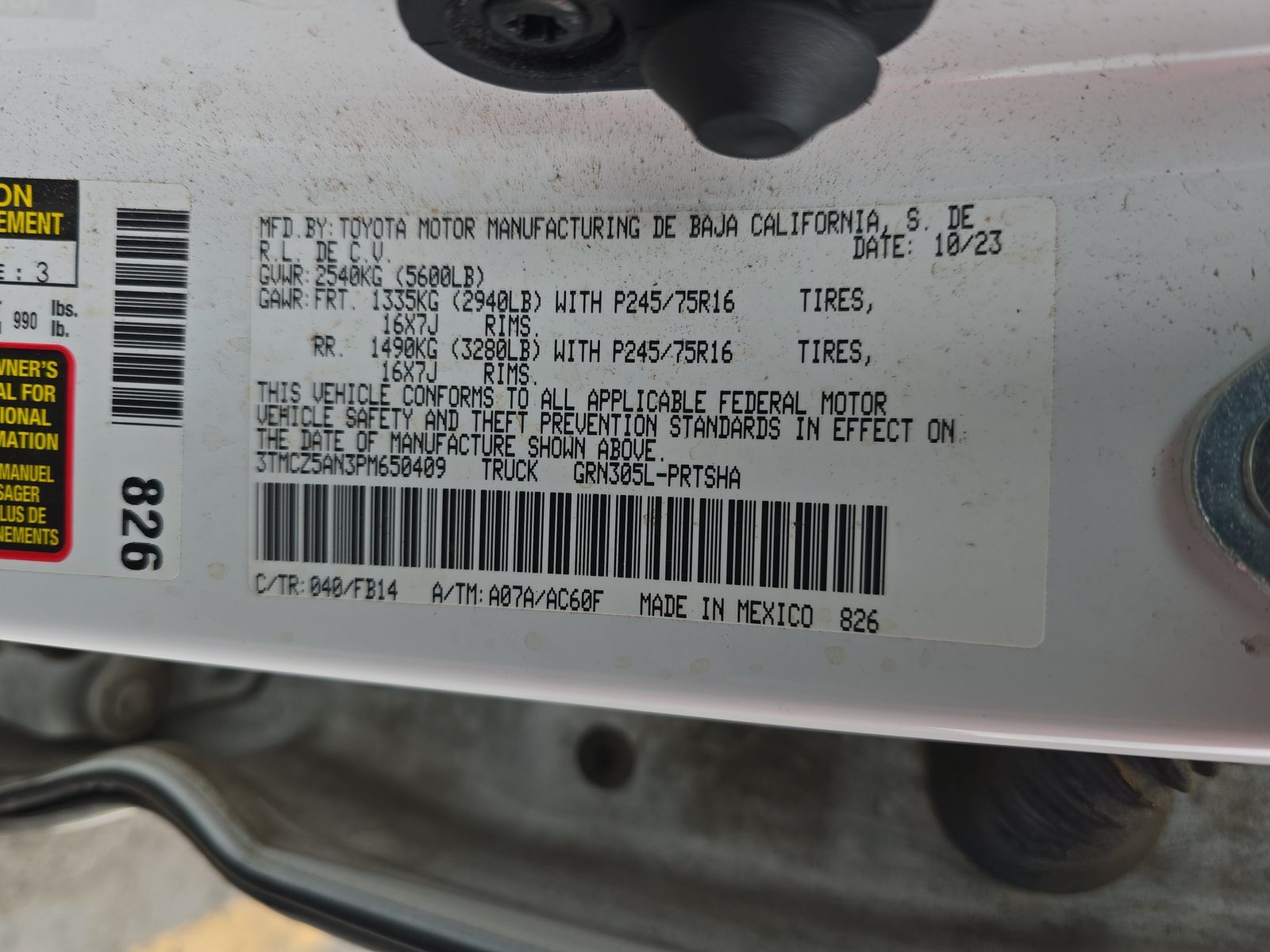 2023 Toyota Tacoma SR AWD