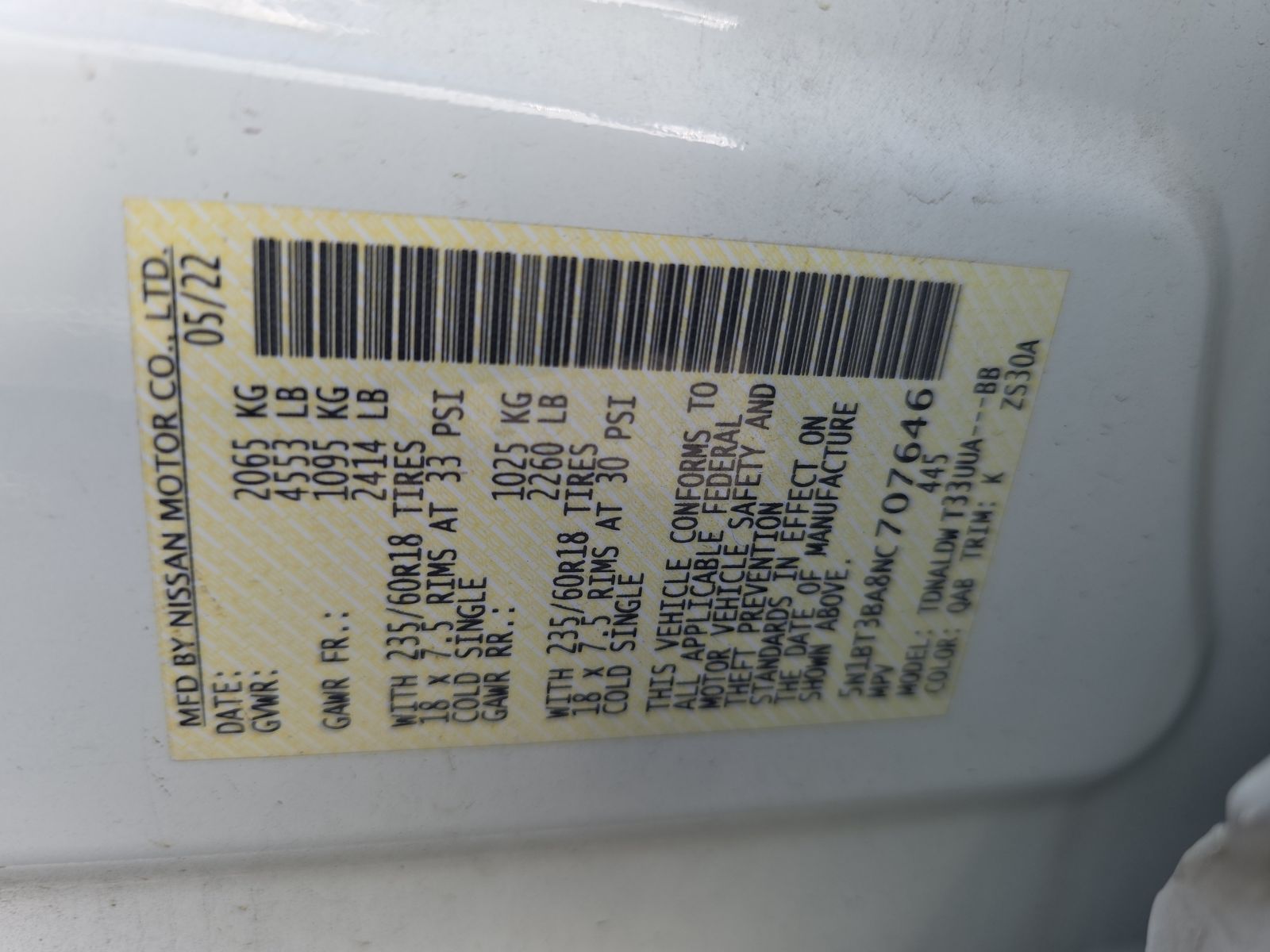 2022 Nissan Rogue SV FWD