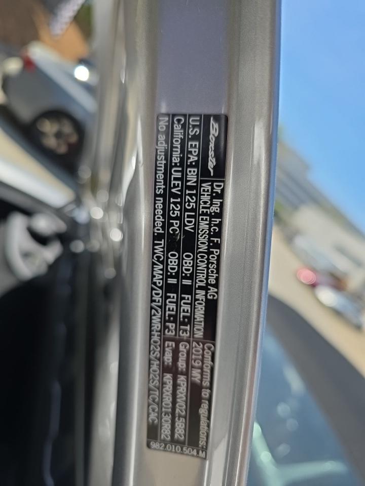 2019 Porsche 718 Boxster Base RWD