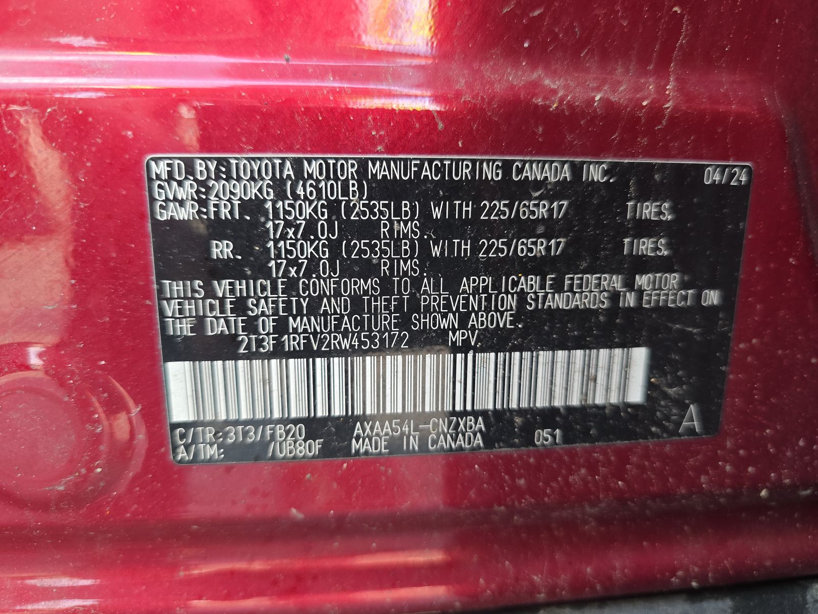 2024 Toyota RAV4 LE AWD