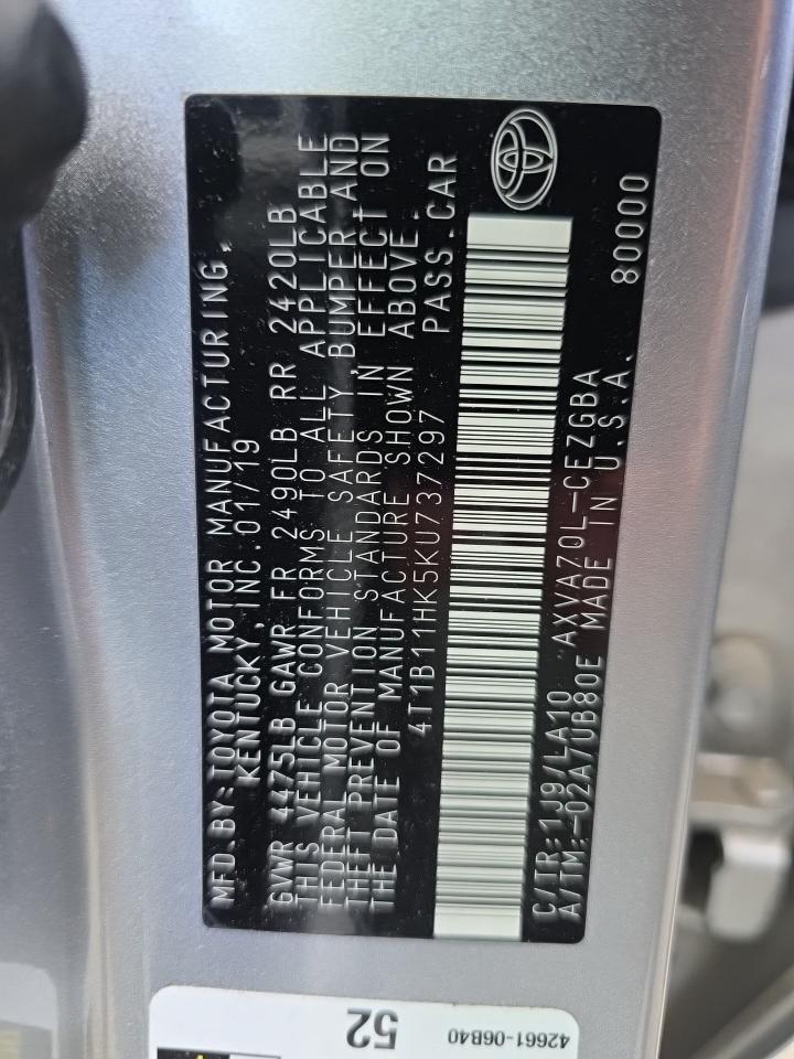 2019 Toyota Camry XLE FWD